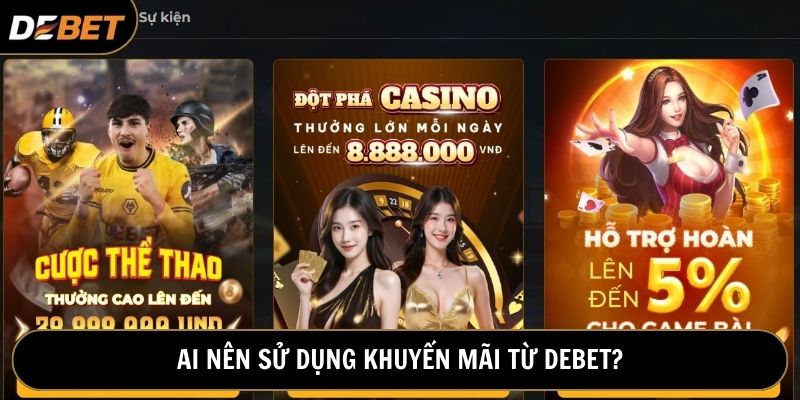 Tất cả khuyến mãi áp dụng cho nhiều đối tượng thành viên Debet