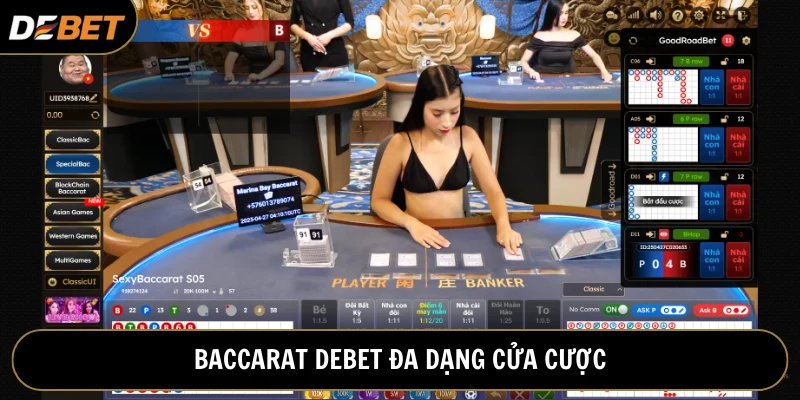 Baccarat Debet cập nhật đa dạng cửa cược hấp dẫn