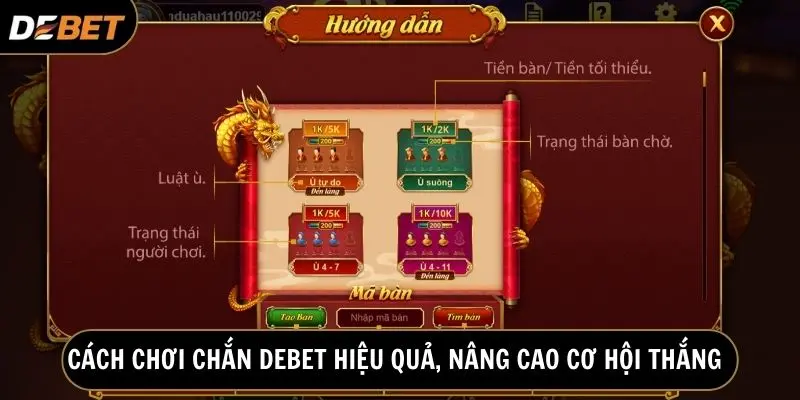 Kinh nghiệm chơi Chắn Debet để nâng cao cơ hội chiến thắng