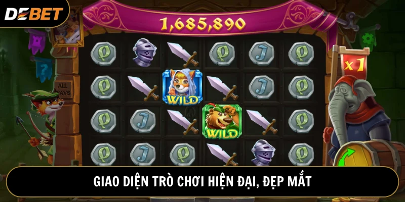Giao diện game slots thiết kế hiện đại và vô cùng đẹp mắt