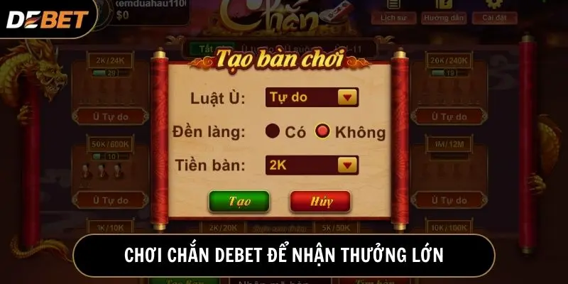 Nhiều khuyến mãi hấp dẫn khi tham gia Chắn Debet