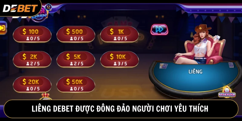 Liêng Debet được đông đảo bet thủ yêu thích và tham gia