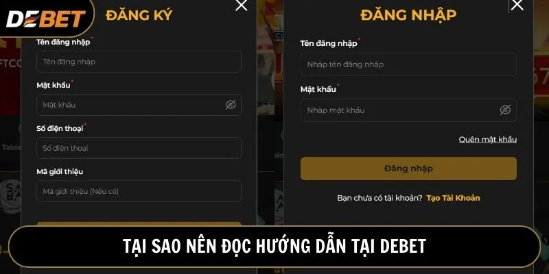 Theo dõi hướng dẫn để thao tác thành công nhanh chóng khi chơi tại Debet