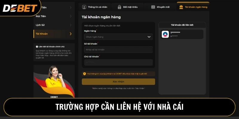 Khách hàng kết nối khi muốn thay đổi ngân hàng liên kết